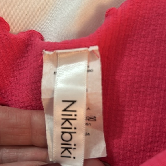 Nikibiki Ribbed Crop Tank Top Pink One Size - Picture 6 of 8